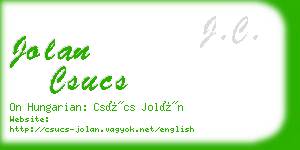 jolan csucs business card